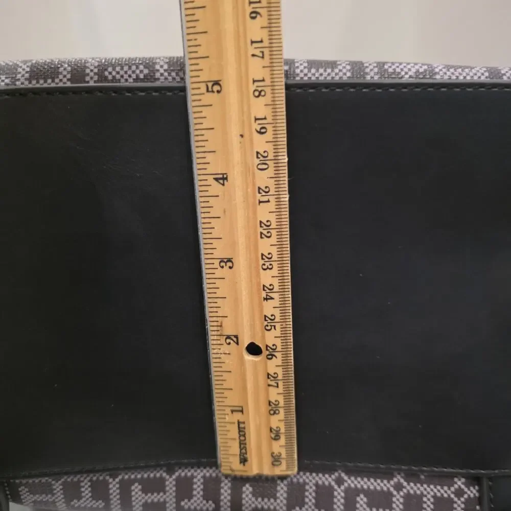 Tommy Hilfiger Women’s Backpack Bag, Black and Gray Logos, Top Flap drawstring